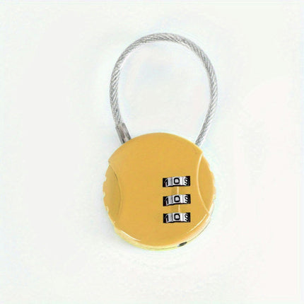 2 pcs Wire Rope 3 Digit Combination Lock, Suitcase Password Padlock