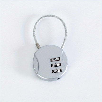 2 pcs Wire Rope 3 Digit Combination Lock, Suitcase Password Padlock