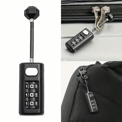 5pcs Mini Lock Backpack Zipper Lock Luggage Padlock Cabinet Lock 3 Digit Password Lock