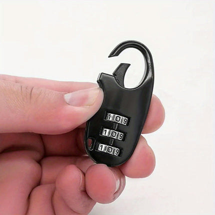 3-digit Combination Lock For Outdoor Travel, Luggage, Handbags, Or Zipper Bags