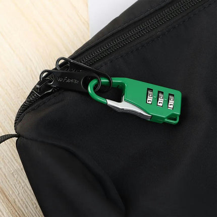 3-digit Combination Lock For Outdoor Travel, Luggage, Handbags, Or Zipper Bags