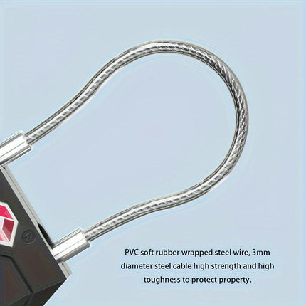 TSA Lock Wire Combination Lock Travel Luggage Lock Wire Padlock Customs Padlock