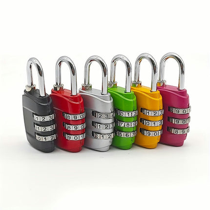 1pc Combination Lock 3-digit Padlock, Suitcase Padlock For Gym, Cabinets And Luggage