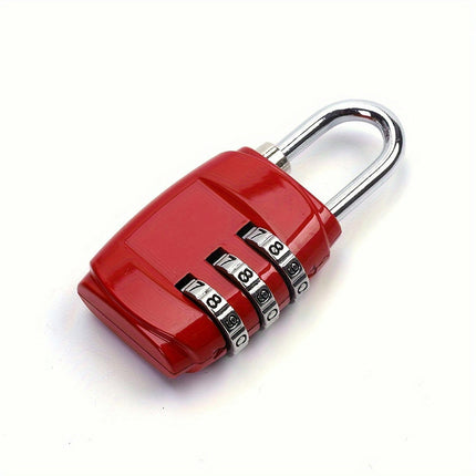 1pc Combination Lock 3-digit Padlock, Suitcase Padlock For Gym, Cabinets And Luggage