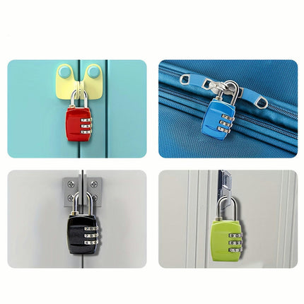 1pc Combination Lock 3-digit Padlock, Suitcase Padlock For Gym, Cabinets And Luggage