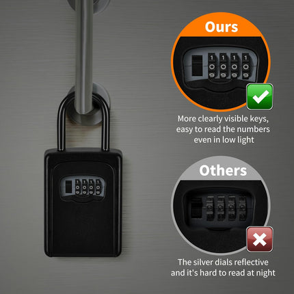 2pcs Key Lock Box+Key Combination Box With House Key Storage Code Combination Door Lock