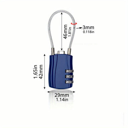 1pc Luggage Travel Lock,Combination Lock for Luggage Suitcase, Filing Cabinets, Toolbox