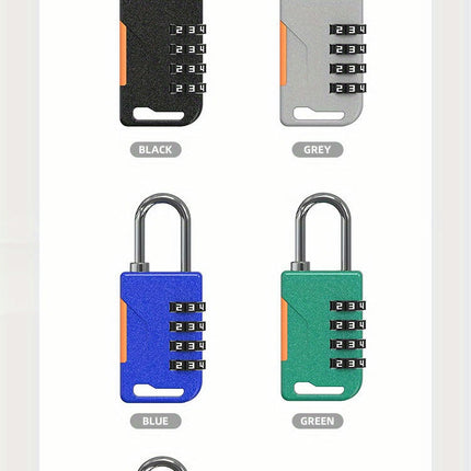 Zinc Alloy Secure 4-Digit Combination Padlock for Luggage & Gym Cabinets