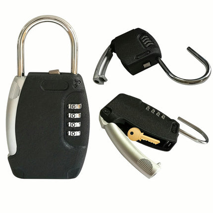 Lock Combination Box With Hook 4-digit Combination Wall Lock Box Portable Key Box