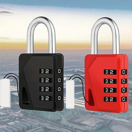 Gym Locker Locks, Lockers With DIY Name Plates 4 Digit Combination Locks 2-Pack