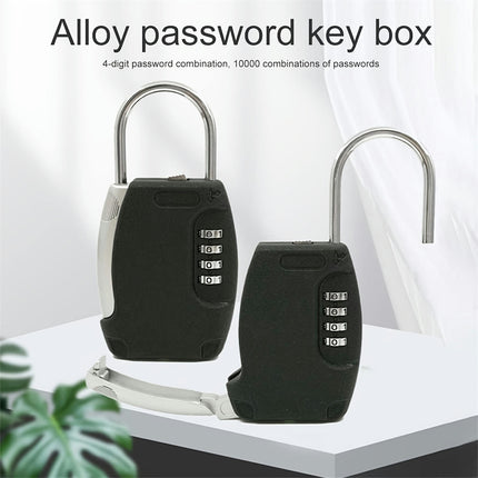 Lock Combination Box With Hook 4-digit Combination Wall Lock Box Portable Key Box