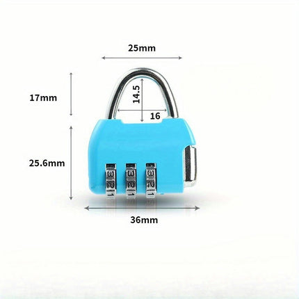 Portable Mini Combination Lock, 6pcs Combination Padlock Suitable for Luggage,School Bag