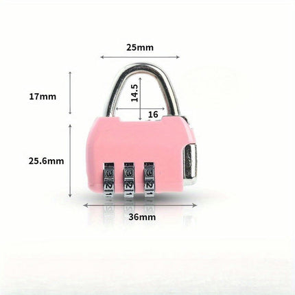 Portable Mini Combination Lock, 6pcs Combination Padlock Suitable for Luggage,School Bag