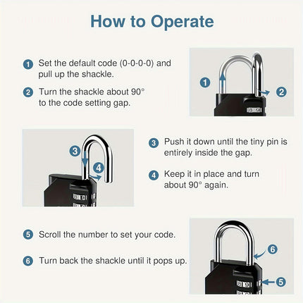 10 Pack 4-Digit Padlocks Outdoor Waterproof Combination Lock-for Locker, Fence, Toolbox