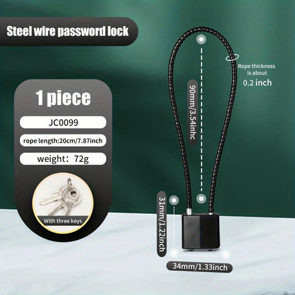 1pc Luggage Locks, 3 Digit Combination Lock, Password Padlock For Travel Suitcase Lockers