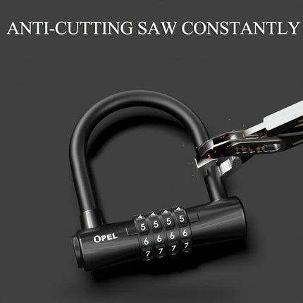 1pc U-shaped Bold Password Lock With Password, Suitable For Bicycles, Motorcycles, And Doors