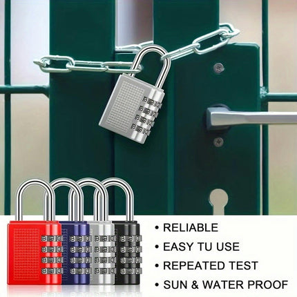 4 Digit Combination Padlock,Waterproof Padlock For Locker,Combination Luggage Lock