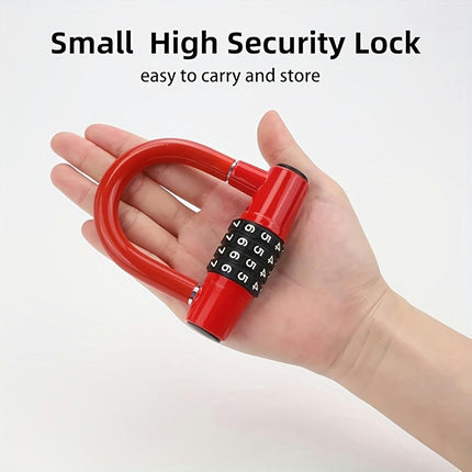 Combination padlock, 5-digit dial code padlock, resetable, suitable for indoor, outdoor locker