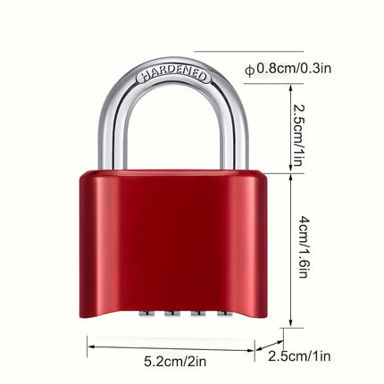 Combination Lock 4 Digit Heavy Duty Outdoor Waterproof Padlock For Schools, Gates,Lockers