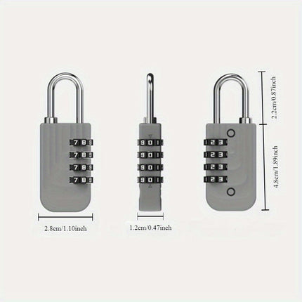 Creative Combination Padlocks with Wave Pattern, Uncharged for Luggage, Gym Lockers