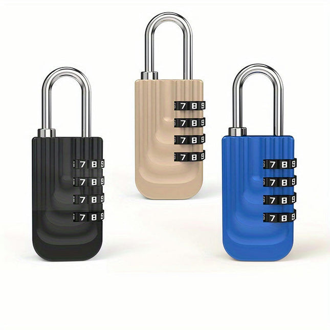 Creative Combination Padlocks with Wave Pattern, Uncharged for Luggage, Gym Lockers