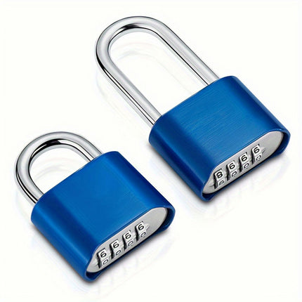 Heavy Duty Combination Lock, 4 Digit Resettable Weatherproof Padlock For Schools, Gyms Lockers