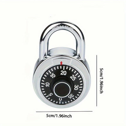 1-Pack Alloy Combination Padlock Rotary DialIdeal for Luggage, Bags & Bikes