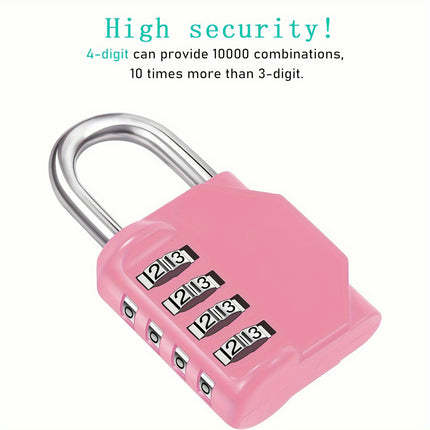 2 Pack Combination Lock 4 Digit Locker Lock Outdoor Waterproof Padlock for Lockers