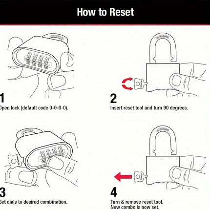 Combination Lock-Padlock-Brass Finish with Steel Shackle-4 Digit Combo Lock