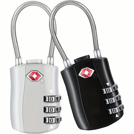 (2 Packs) TSA Approved Luggage Combination Locks, Combination Padlock With Alloy Body Lock