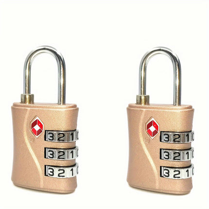 TSA-approved Luggage Locks 3-digit Security Padlocks Suitcase Locks Combination Locks(2-pack)