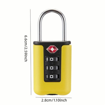 Aluminum Alloy Lock, Anti Theft Portable Passwords Lock Luggage Lock For Travel & Vacation