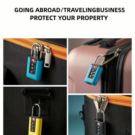 Aluminum Alloy Lock, Anti Theft Portable Passwords Lock Luggage Lock For Travel & Vacation