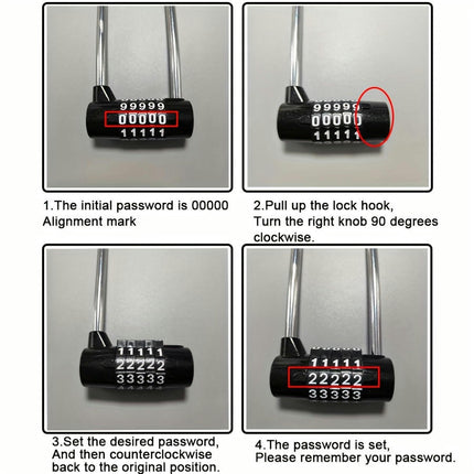 5-Digit Combination Padlock - Durable Security Password Lock