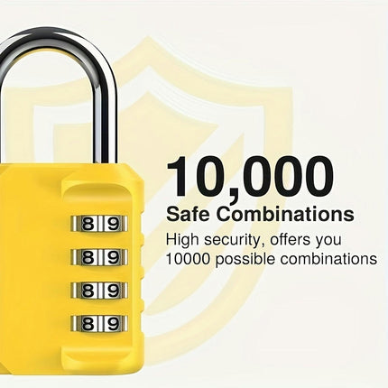 3-Piece Combination Lock 4-Digit Locker Outdoor Waterproof Padlock Suitable for Lockers