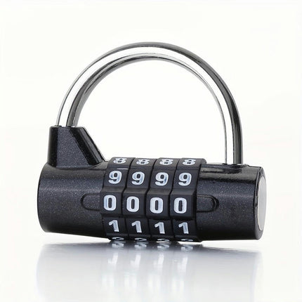 1pc 4-digit Large Word Horizontal Combination Lock Suitable For Wardrobe Combination Lock Padlock