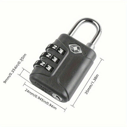 2pcs TSA-Approved Luggage Padlocks, Combination Travel Locks, Lightweight ABS Body