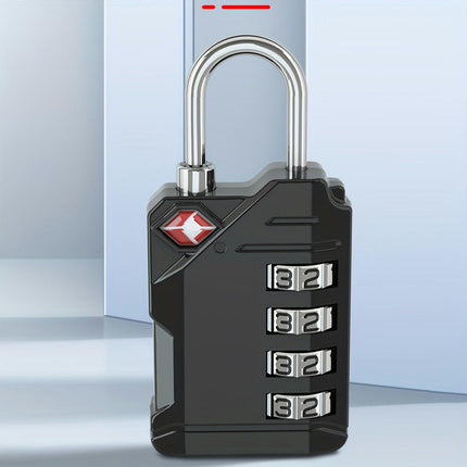 TSA Accepted Heavy Duty Big Combination Luggage Padlock(2Pack, Silver+Black)