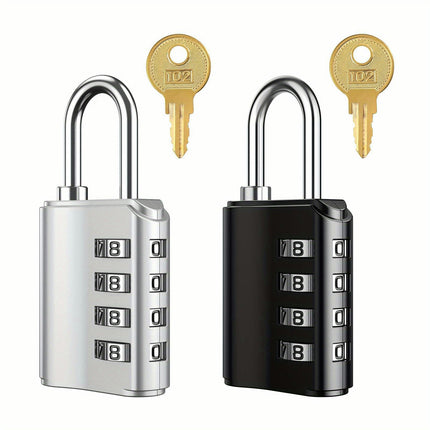 2-Pack 4-Digit Combination Padlocks,Waterproof Security Padlock for Gym, Trunk, Safely Code Lock