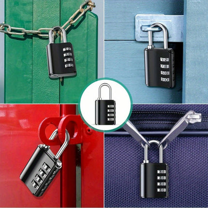 2-Pack 4-Digit Combination Padlocks,Waterproof Security Padlock for Gym, Trunk, Safely Code Lock