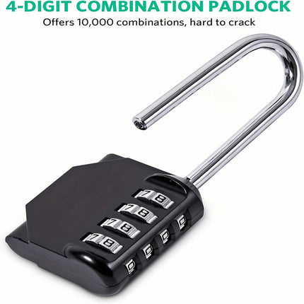 Combination Lock, 4 Digit Combination Padlock, For Athletic Lockers, Fences, Toolboxes, Boxes