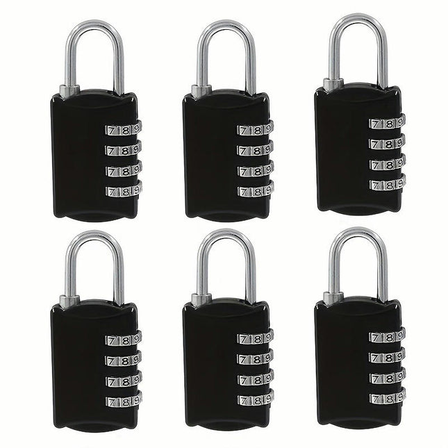 6 Pcs Small Combination Luggage Locks, 4-Digit Combination Lock Mini Travel Password Lock