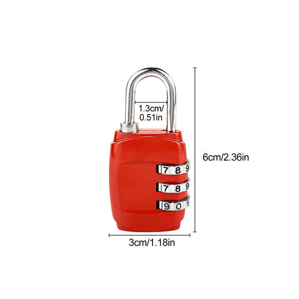 3PCS Luggage Locks, Combination Padlock - Protect Suitcase, Travel Accessories