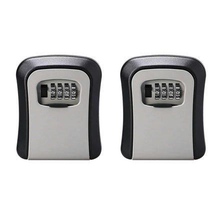 (2 Pcs) For Indoor/outdoor 4-digit Combination Combination Lock Box, Key Safe With Lock