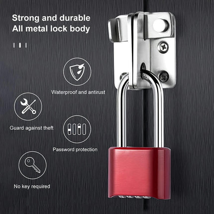 Combination Padlock Waterproof Rustproof Anti-theft Travel Locker Bookbag Gym Home Gate