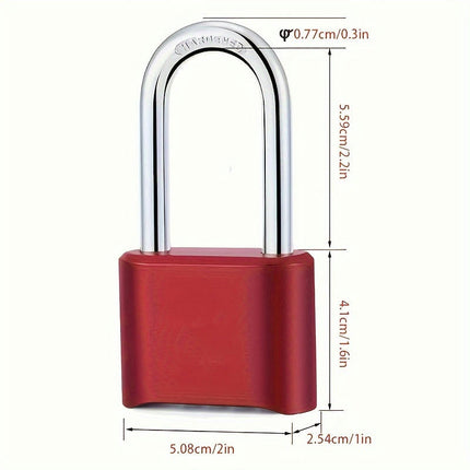 2 Pack Combination Lock, Padlock Combination Lock, 4-Digit Combination Fitness Lock