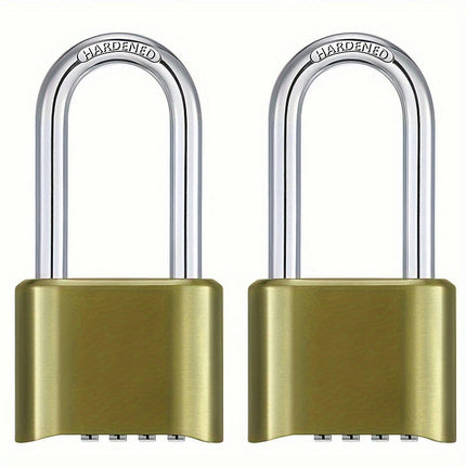 2 Pack Combination Lock, Padlock Combination Lock, 4-Digit Combination Fitness Lock