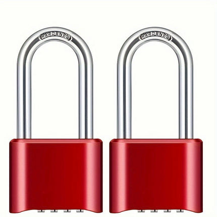 2 Pack Combination Lock, Padlock Combination Lock, 4-Digit Combination Fitness Lock