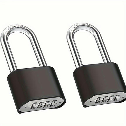 2 Pack Combination Lock, Padlock Combination Lock, 4-Digit Combination Fitness Lock