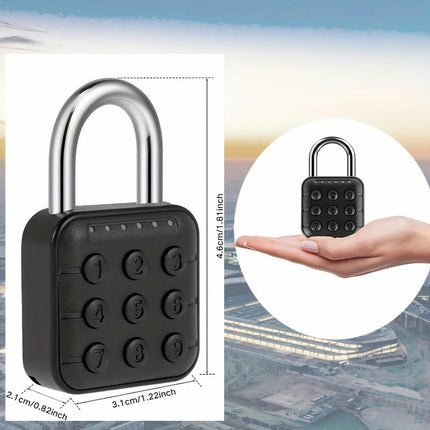 2 Pack Combination Lock 6 Digit Password Locker Lock Aluminum Alloy Padlock Safe Locks